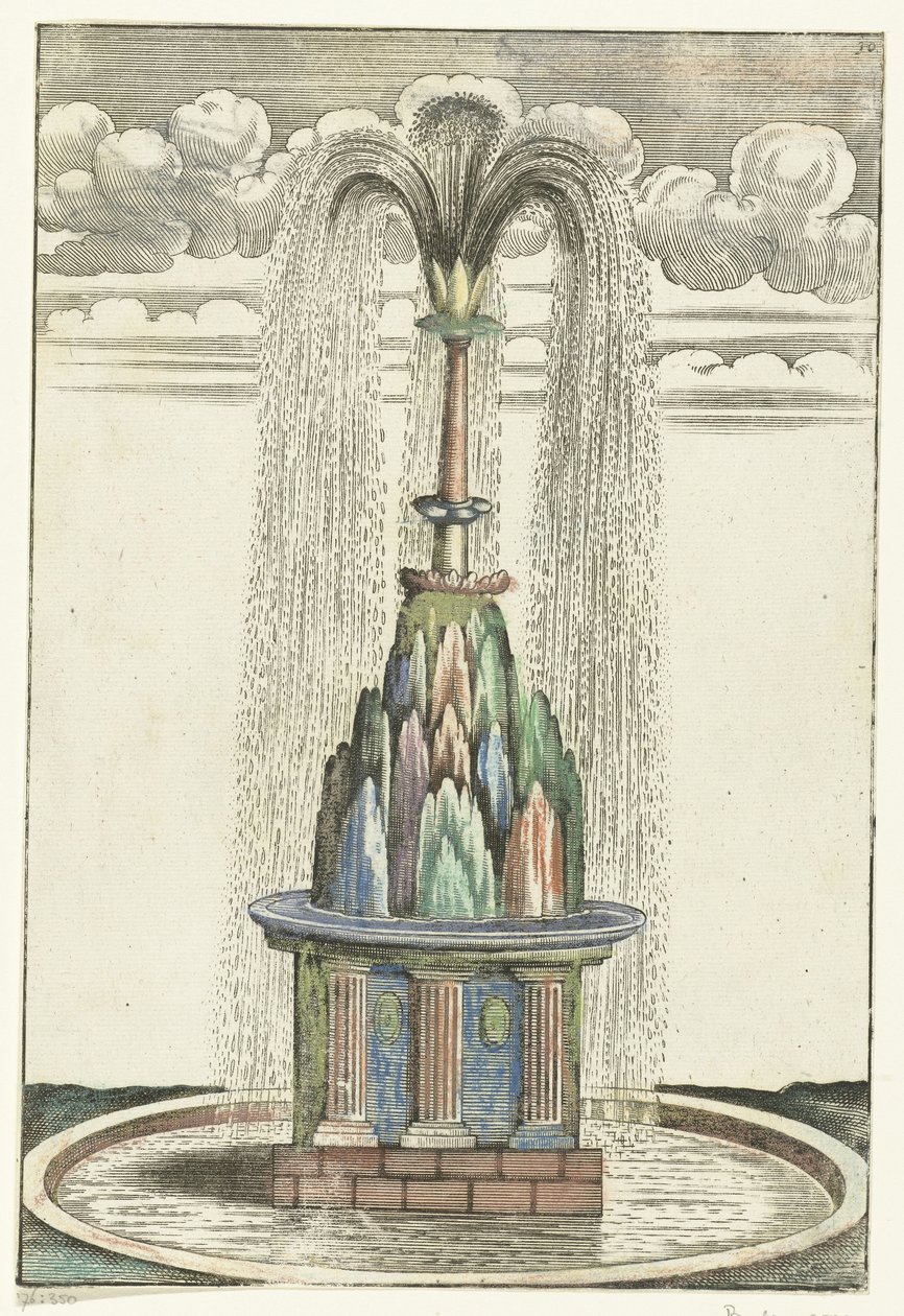 Basin with Mountain in Round Basin by Anonymous