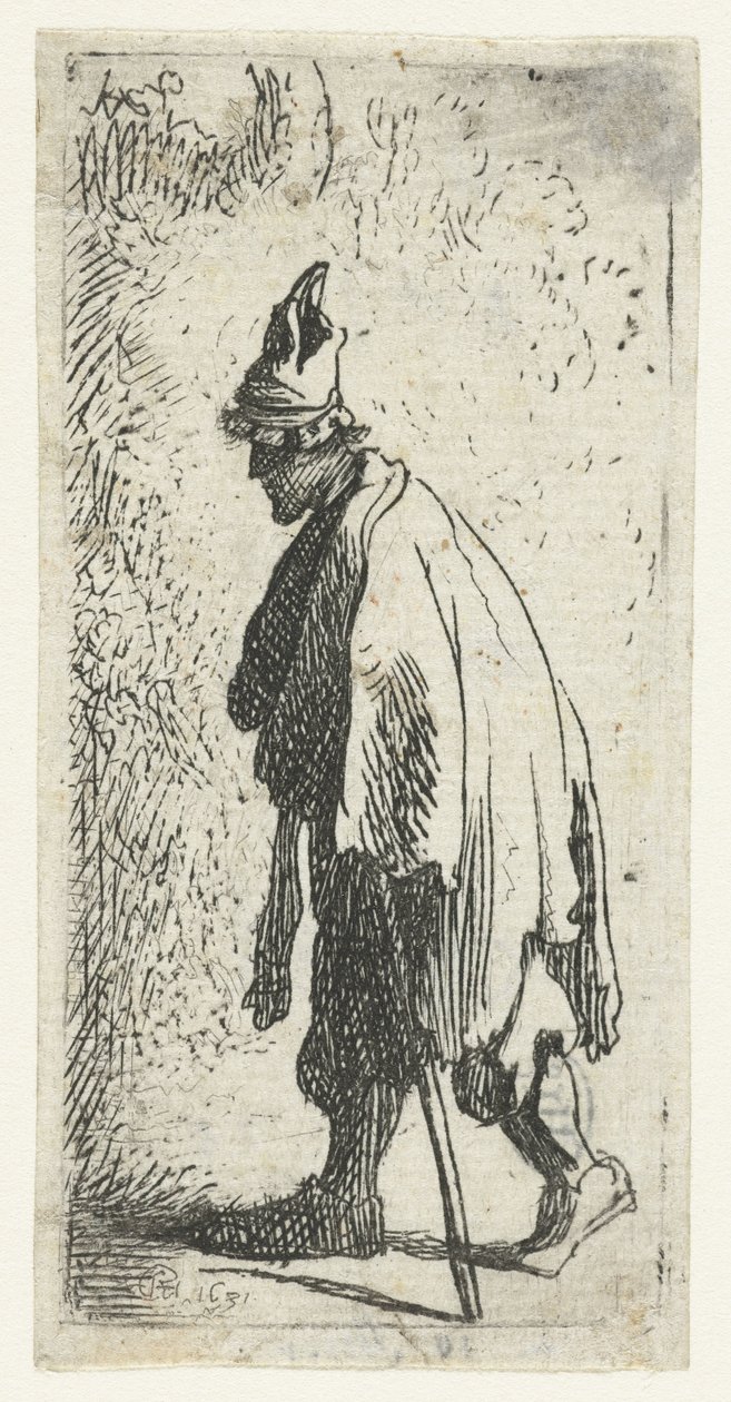Beggar with a Stick by Anonymous