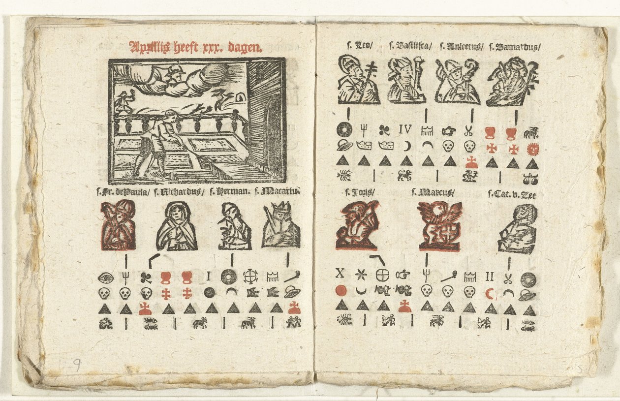 Pages with the Prediction for the Month of April, 1712 by Anonymous