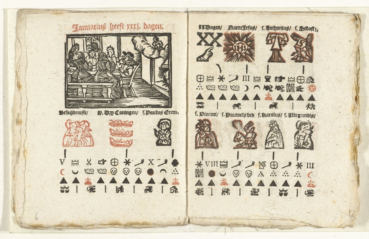 Pages with the Prediction for the Month of January, 1712 by Anonymous