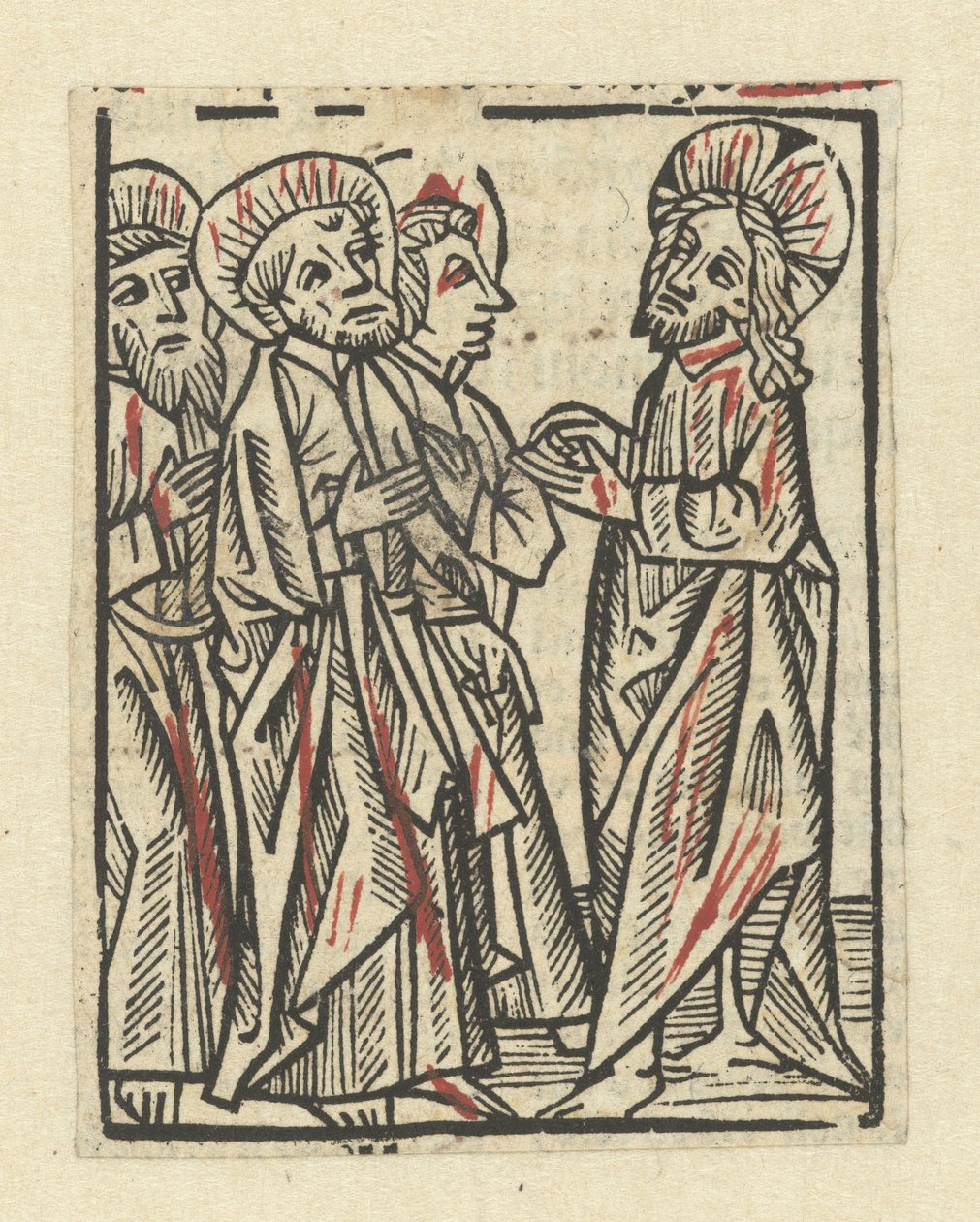 Christ with three disciples by Anonymous