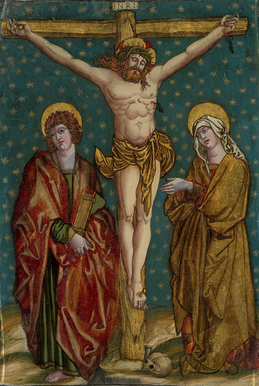Crucifixion of Christ, with the Virgin and St John by Anonymous