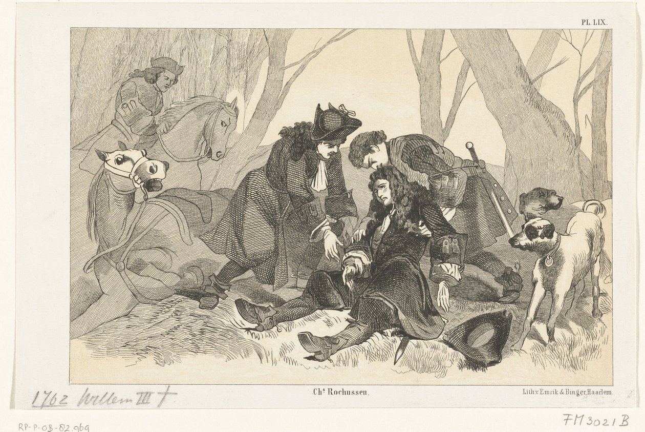 The Fatal Fall of William III During a Hunt, 1702 by Anonymous