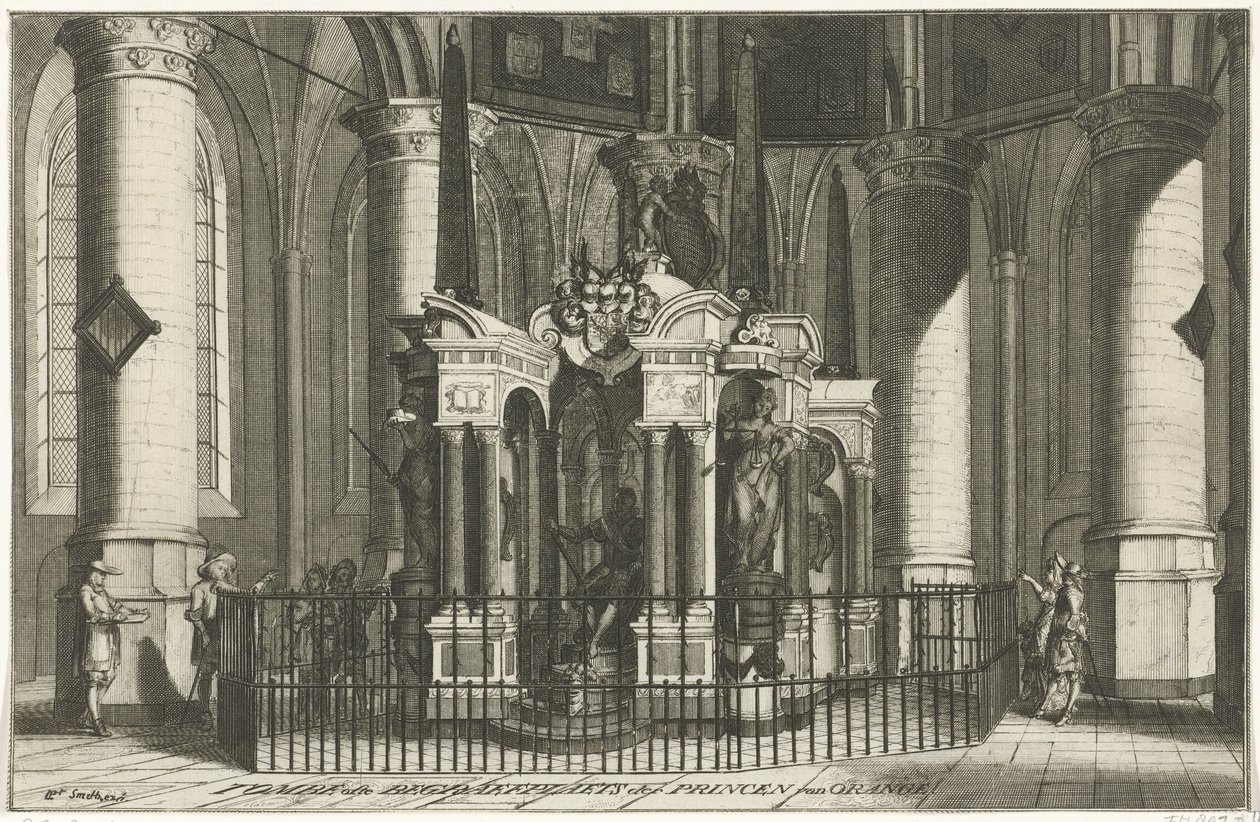 The Tomb of William of Orange, 1623, Tomb or Burial Place of the Princes of Orange (title on object) by Anonymous