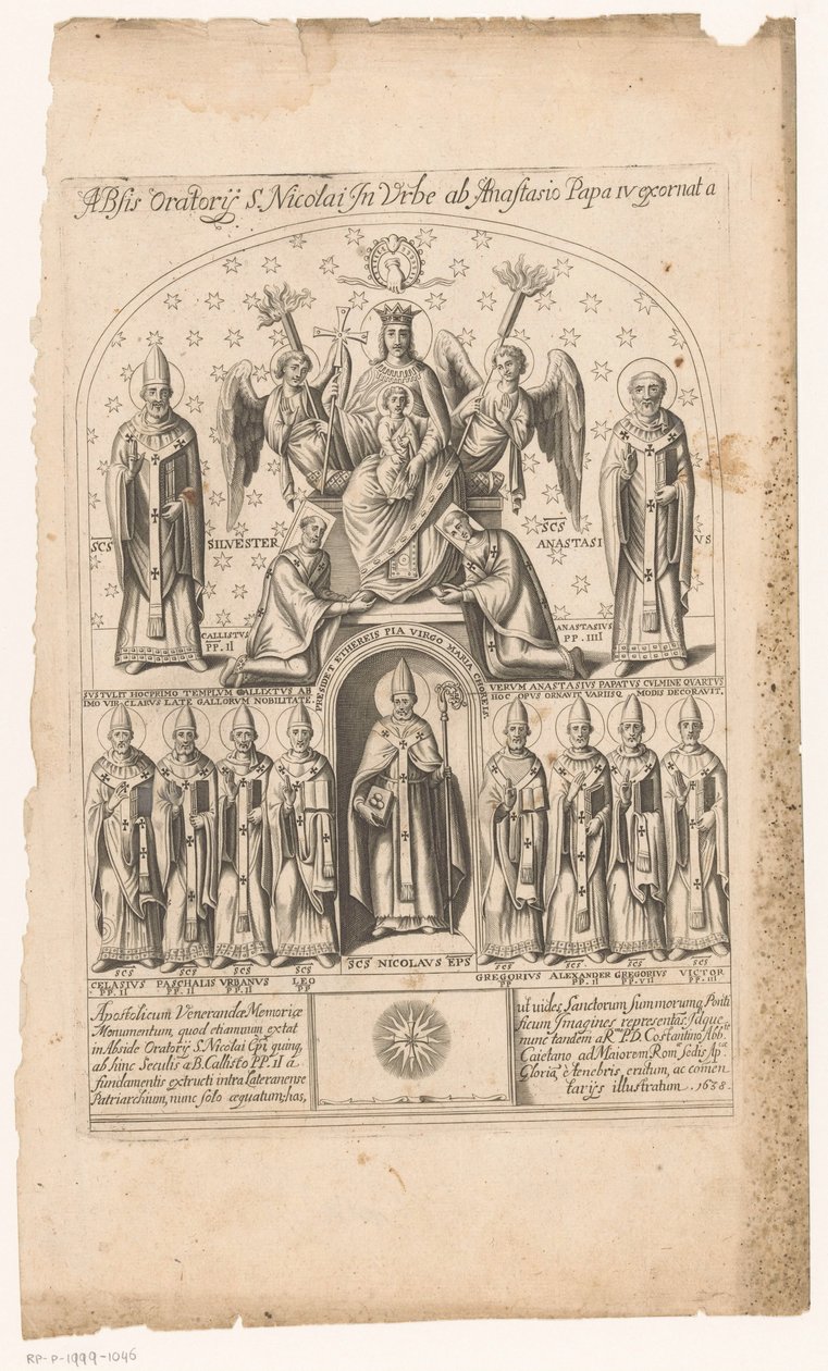 Saint Nicholas Surrounded by Popes by Anonymous