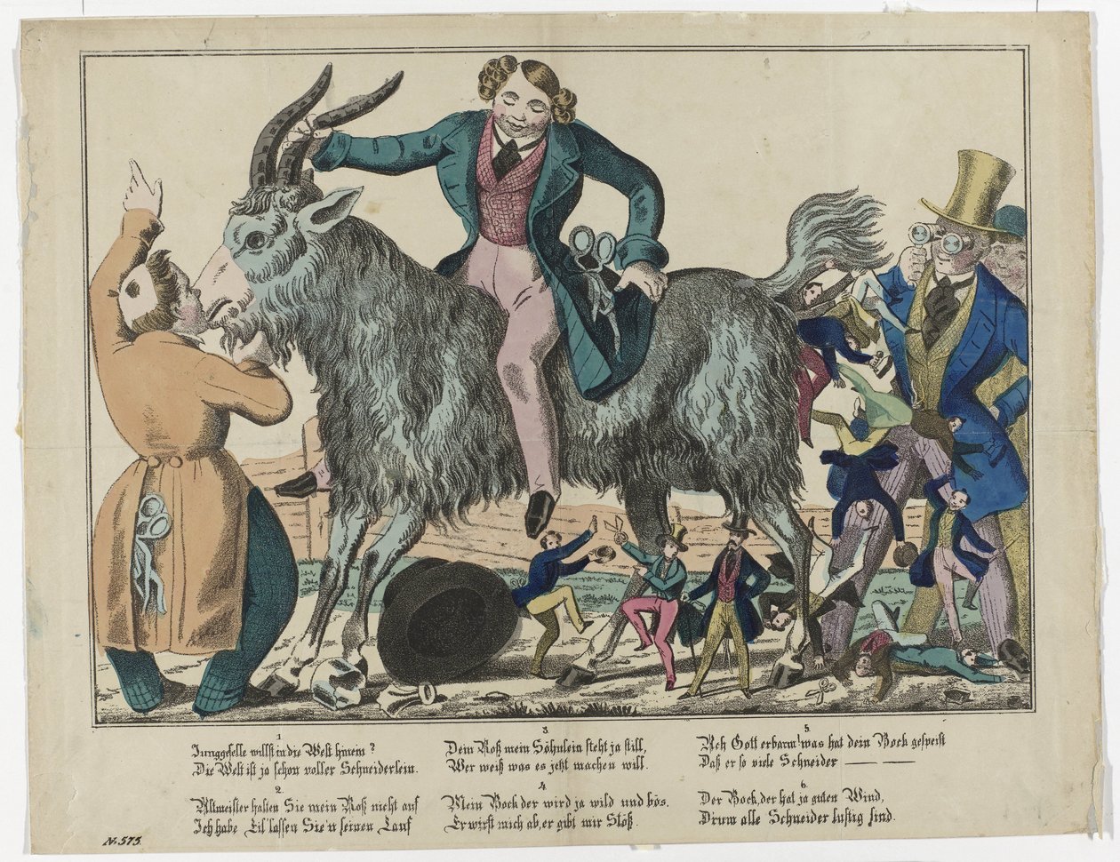 The Tailor and the Goat, 1830-1840, No. 575 by Anonymous
