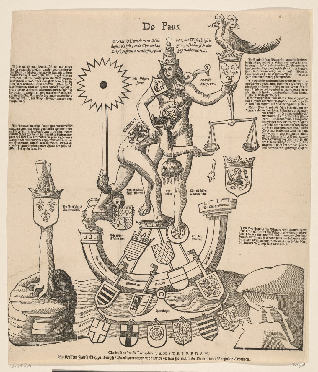 The Pope and the Emperor on a Shaky Ship by Anonymous