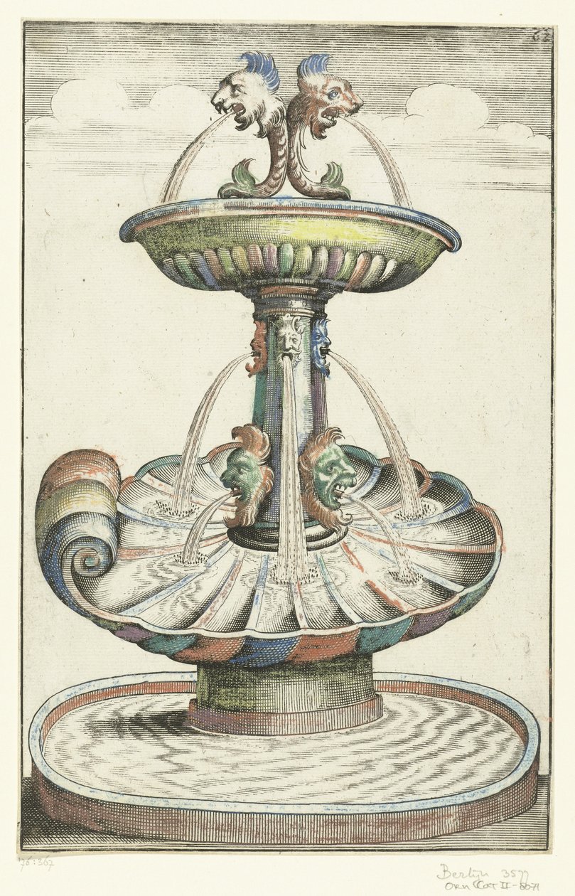 Three Basins Above Each Other by Anonymous