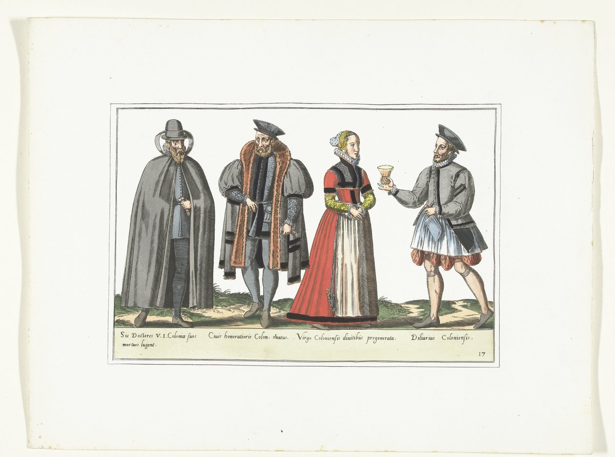 Three Men and a Woman Dressed in German Fashion, ca. 1580 by Anonymous