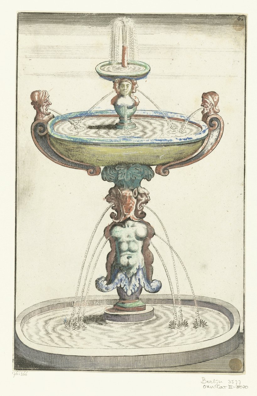 Three Round Basins Above Each Other by Anonymous