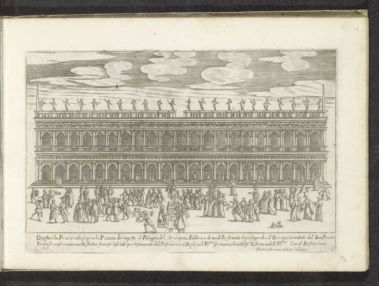 Facade of the Biblioteca Marciana in Venice (Scenes from Venetian Life) by Anonymous