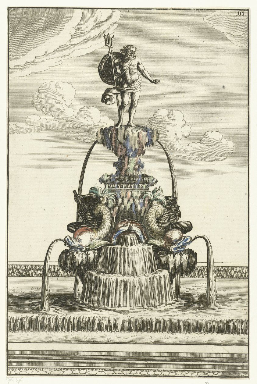 Fountain with Statue of Neptune by Anonymous