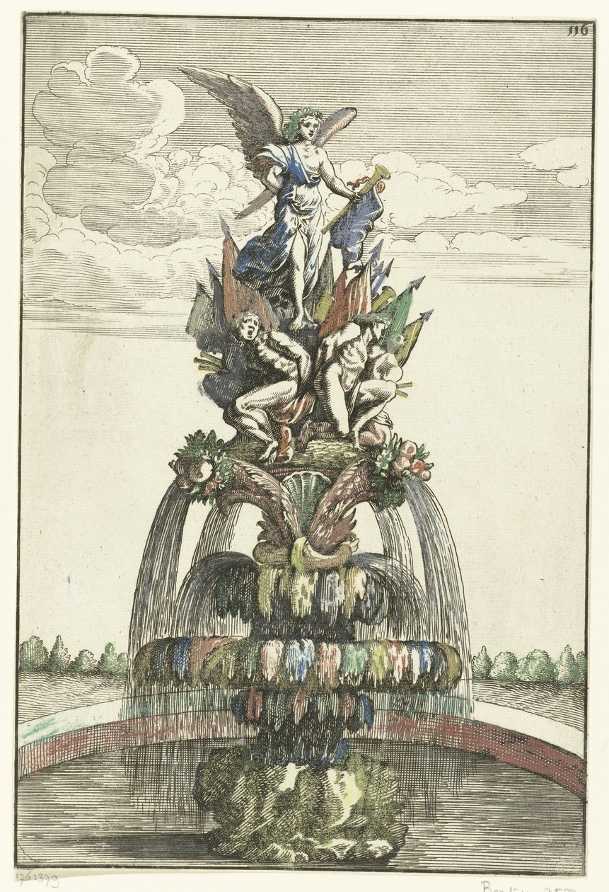 Fountain with Statue of Victoria by Anonymous