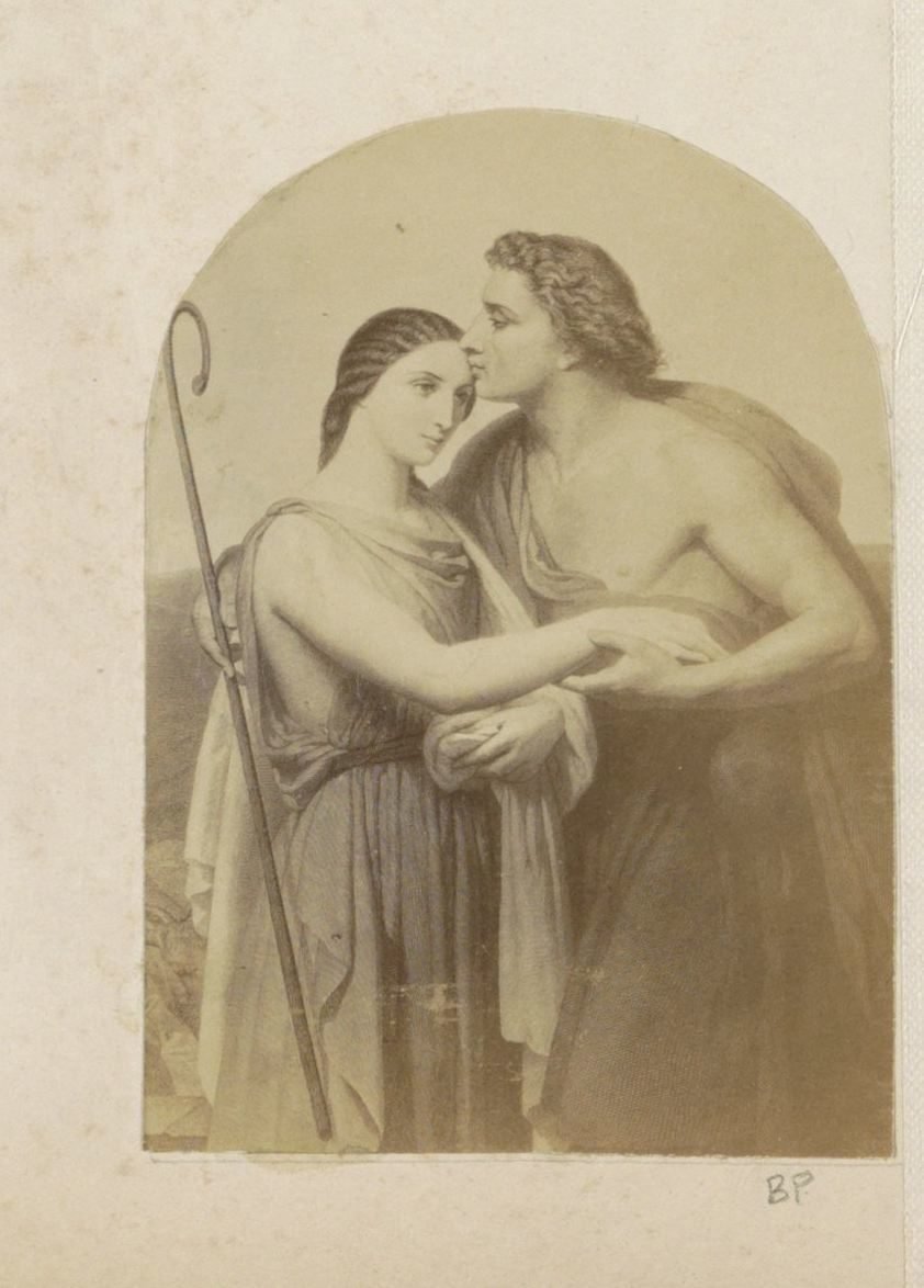 Photoreproduction of a print of a shepherd and shepherdess by Anonymous