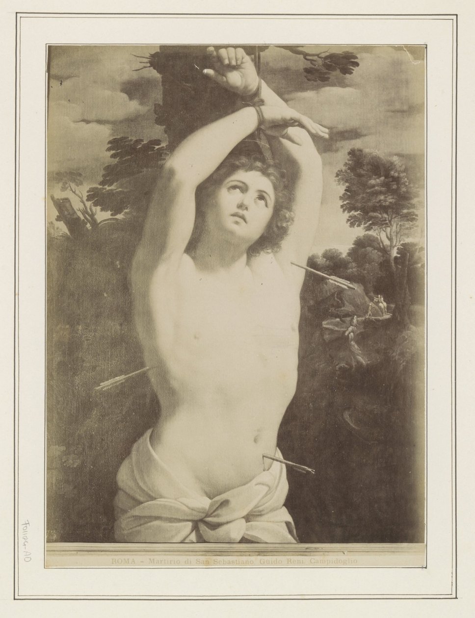Photoreproduction of a Painting by Guido Reni, Depicting the Martyrdom of Saint Sebastian by Anonymous