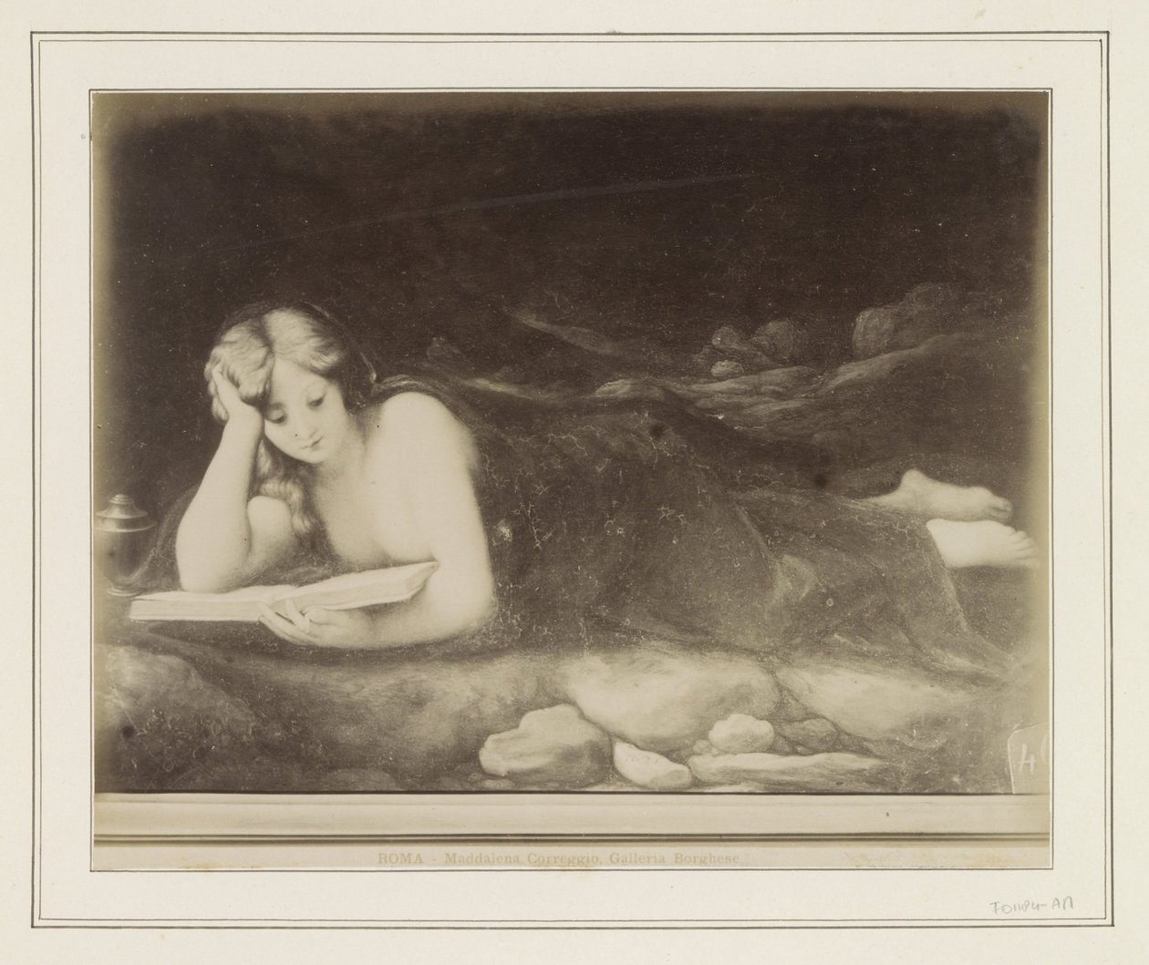 Photoreproduction of a Painting by Antonio da Correggio, Depicting the Penitence of Mary Magdalene by Anonymous