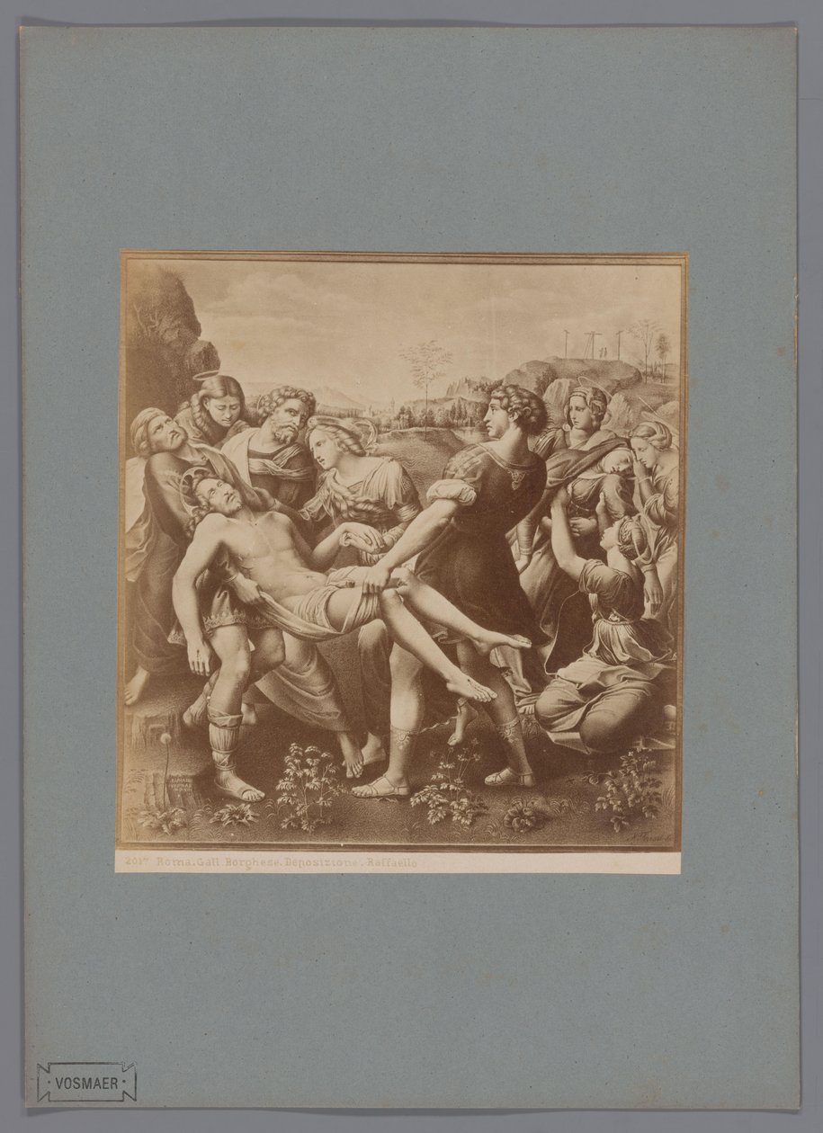 Photo Reproduction of the Painting Deposition by Raphael, in the Collection of the Galleria Borghese in Rome by Anonymous