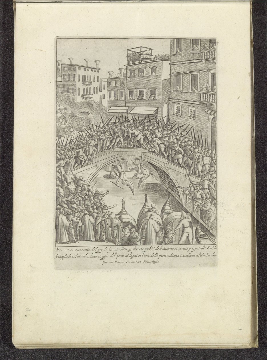 Fight for a Bridge in Venice by Anonymous