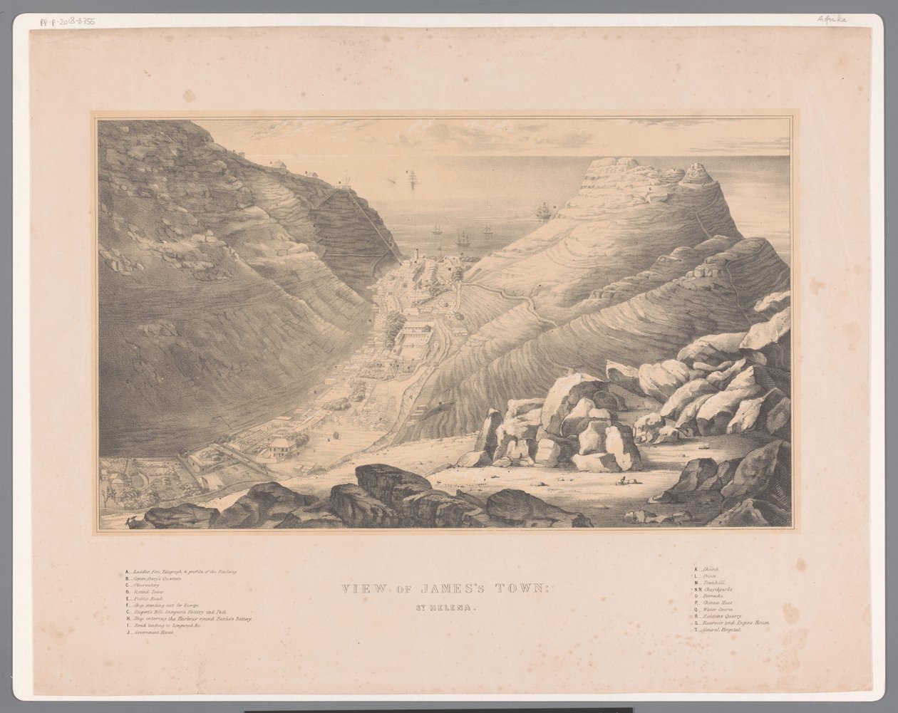 View of Jamestown on the Island of Saint Helena West of the African Coast (View of James