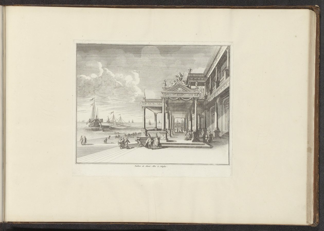 View of Palazzo Montalto on the coast in Naples by Anonymous