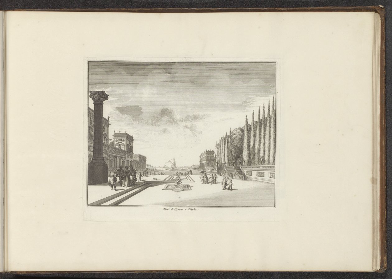 View of Piazza di Spagna in Naples by Anonymous