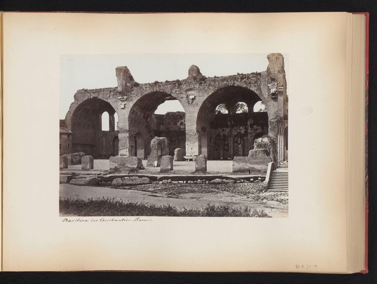 View of the Basilica of Maxentius on the Roman Forum in Rome, Italy by Anonymous
