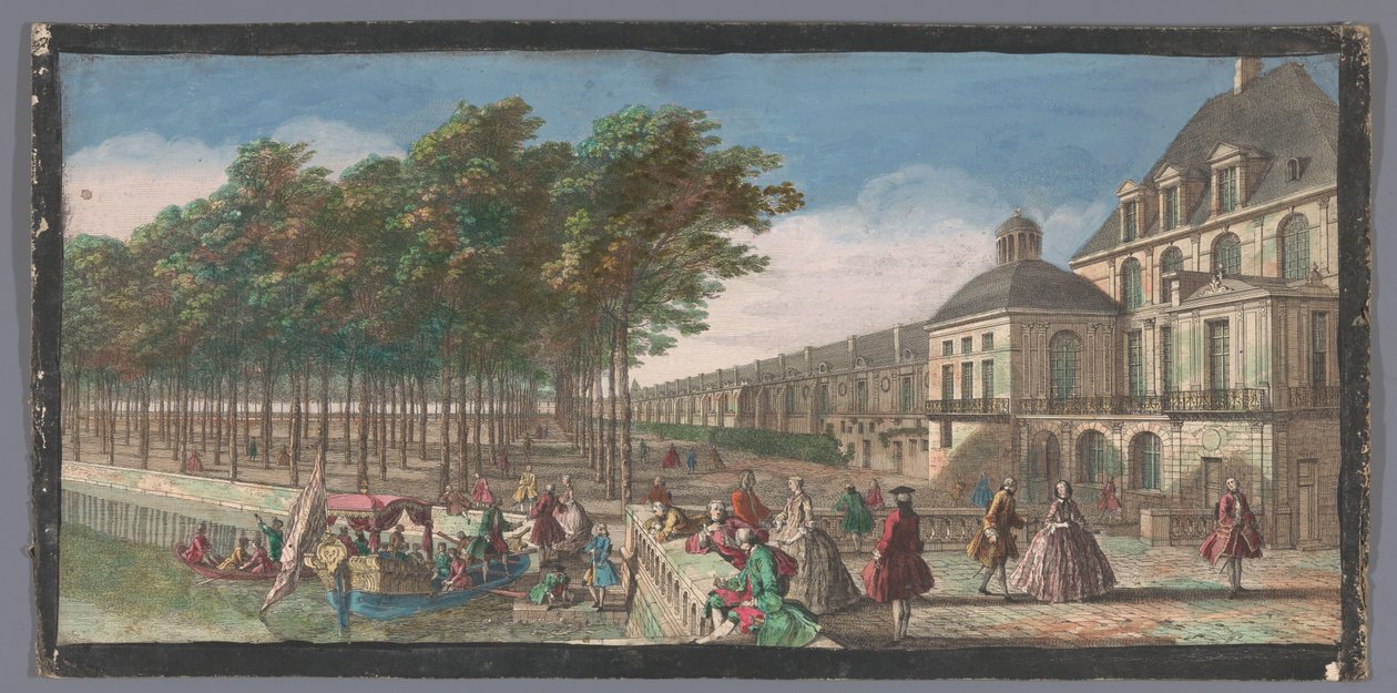View of the Cour de la Fontaine of the Palais de Fontainebleau by Anonymous