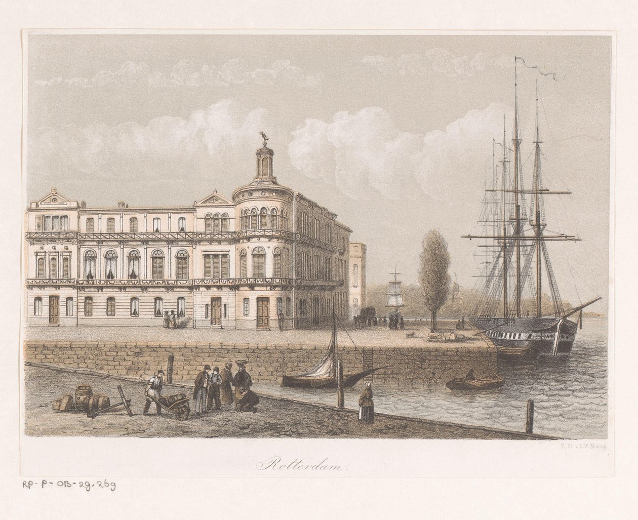 View of the Royal Dutch Yacht Club in Rotterdam by Anonymous