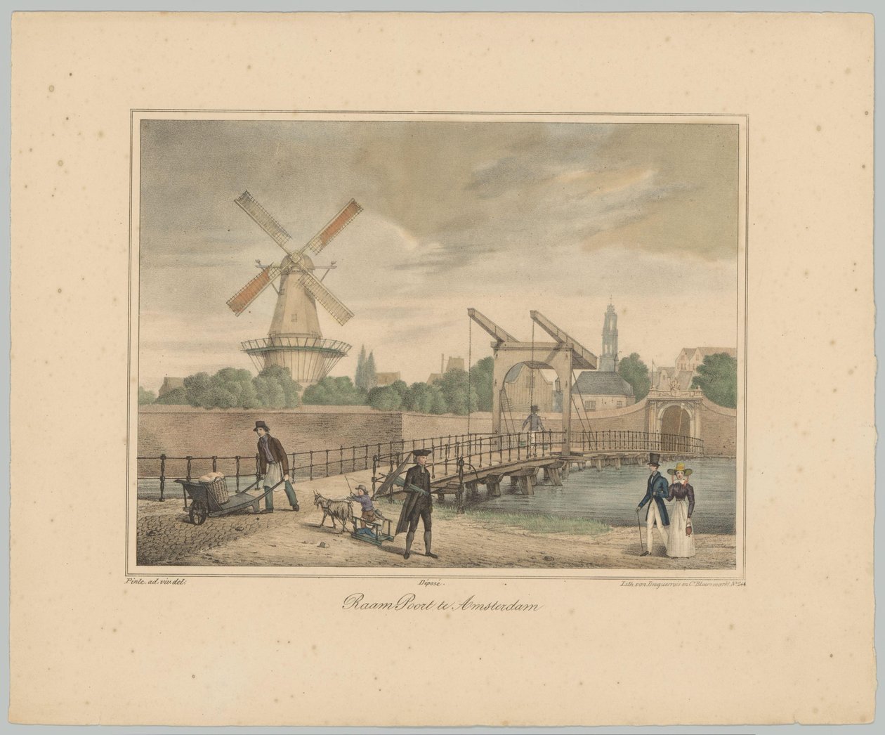 View of the Raampoort in Amsterdam (series title: Views of the Six Main Gates of the City of Amsterdam. 1st Booklet) by Anonymous