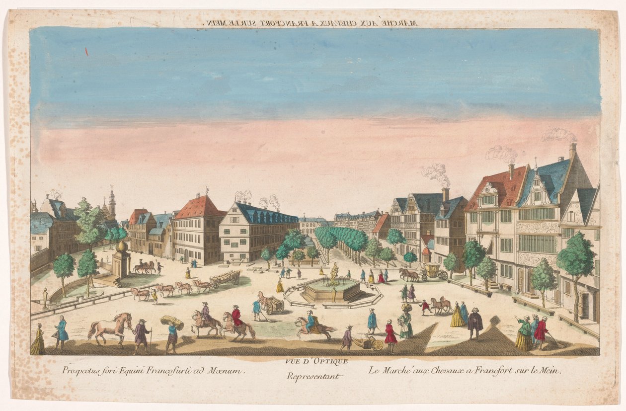 View of the Rossmarkt in Frankfurt am Main by Anonymous