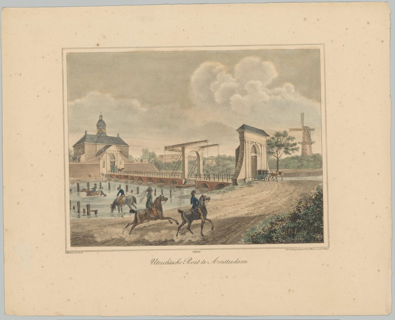 View of the Utrecht Gate in Amsterdam (Views of the Six Main Gates of the City of Amsterdam, 1st Booklet) by Anonymous