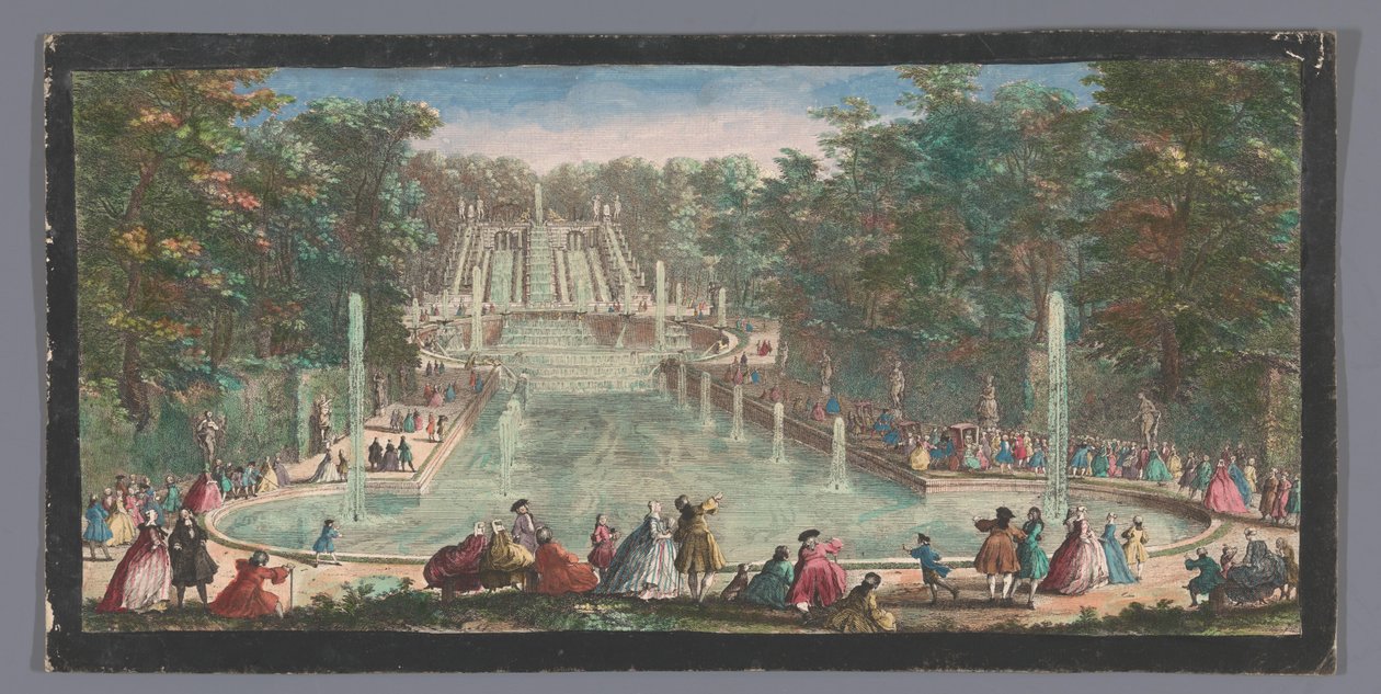 View of the Cascades in the Garden of the Château de Saint-Cloud by Anonymous