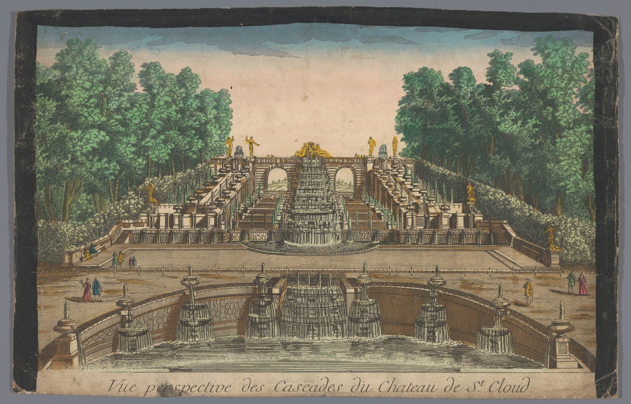 View of the Cascades of the Garden of the Château de Saint-Cloud by Anonymous
