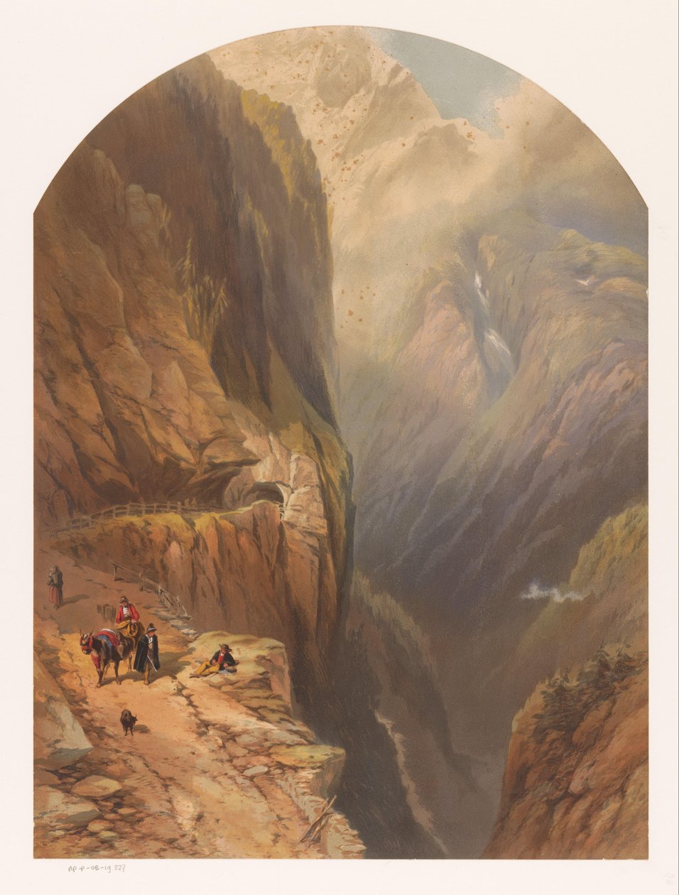 View of the Tête Noire Pass, possibly near Trient in Switzerland by Anonymous
