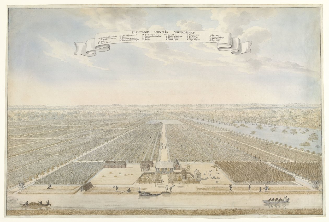 View of the Cornelis Vriendschap Plantation in Suriname by Anonymous
