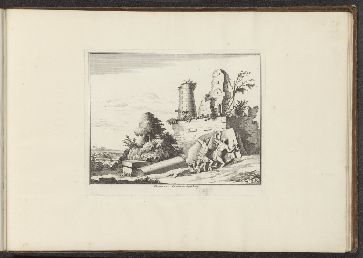 View of the Ruins of the Tomb of the Horatii and the Curatii in Rome by Anonymous