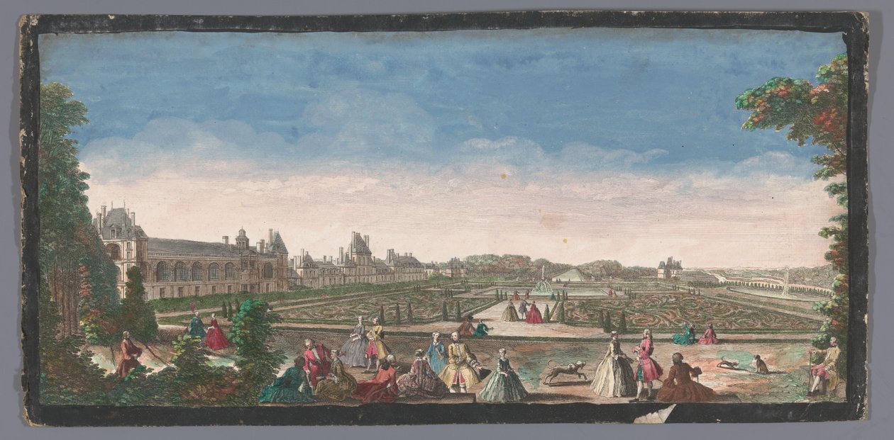 View of the Garden and the Palais de Fontainebleau by Anonymous