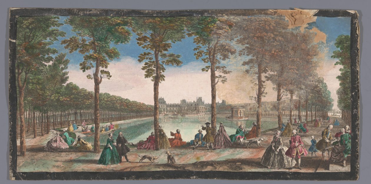 View of the Pond in the Garden of the Palace of Fontainebleau by Anonymous