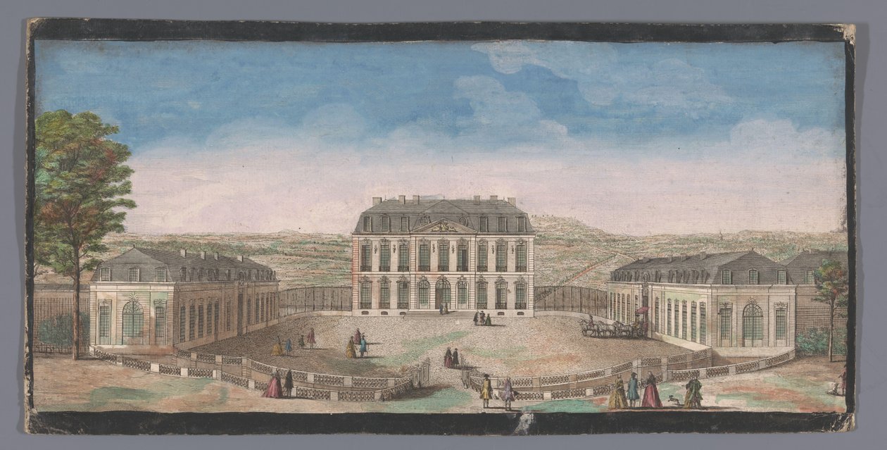 View of the Front of the Chateau de Belle-Vue in Meudon by Anonymous