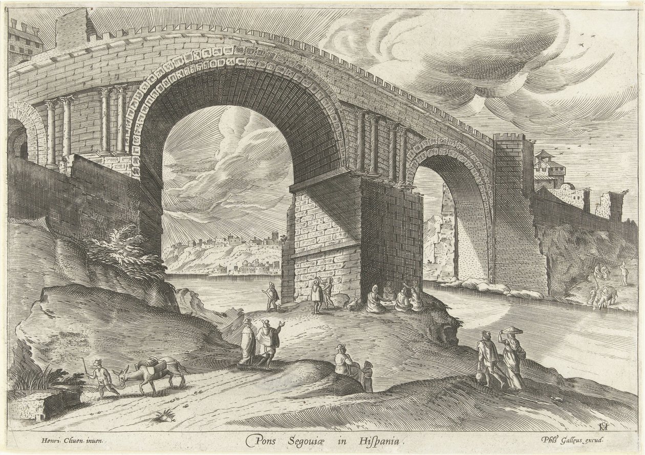 View of a Bridge in the City of Segovia by Anonymous
