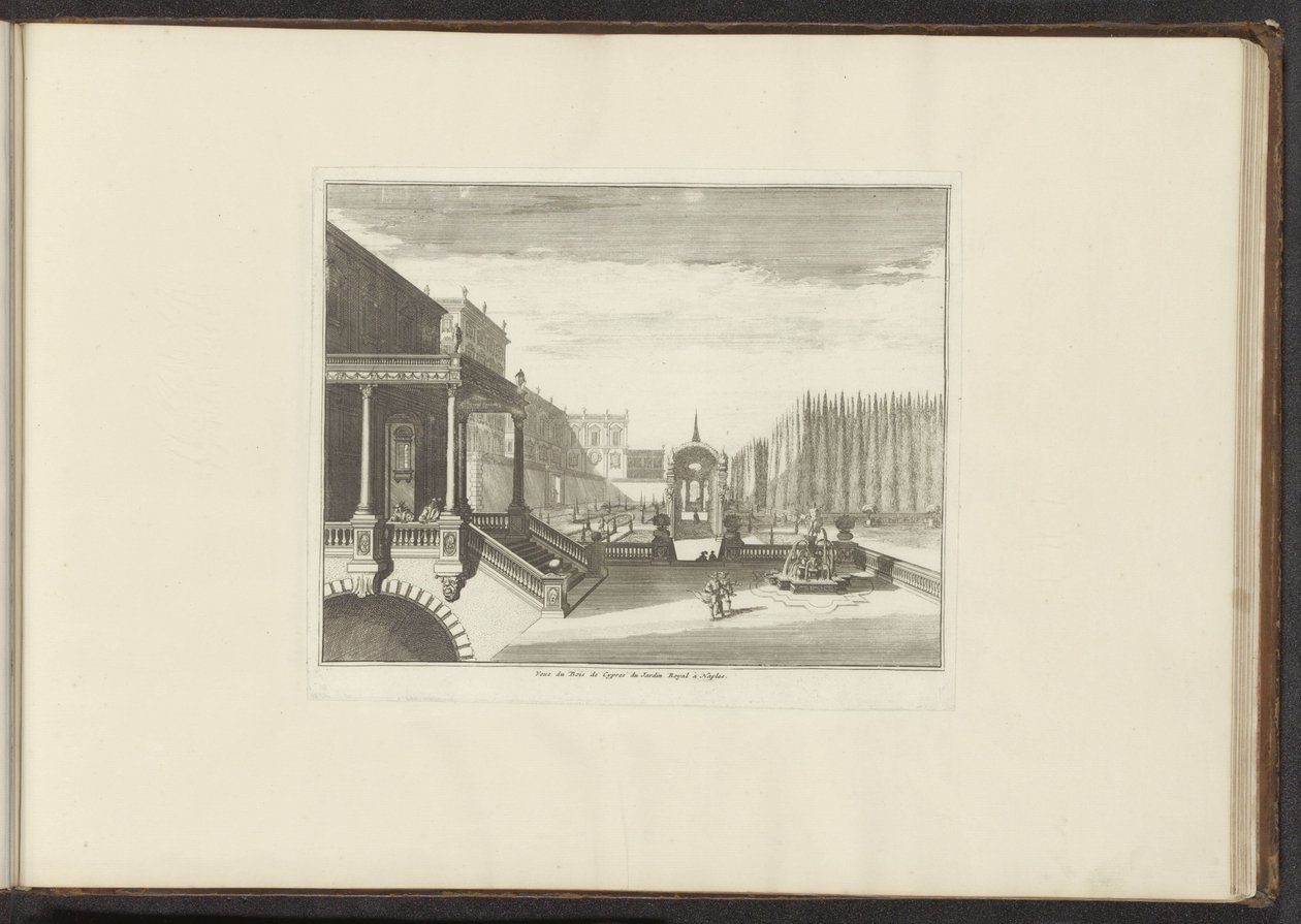 View of the Royal Palace and the Royal Gardens in Naples by Anonymous