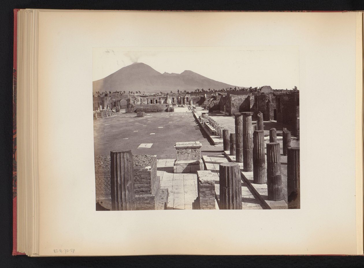 View of the Piazza del Foro in Pompeii, Italy by Anonymous