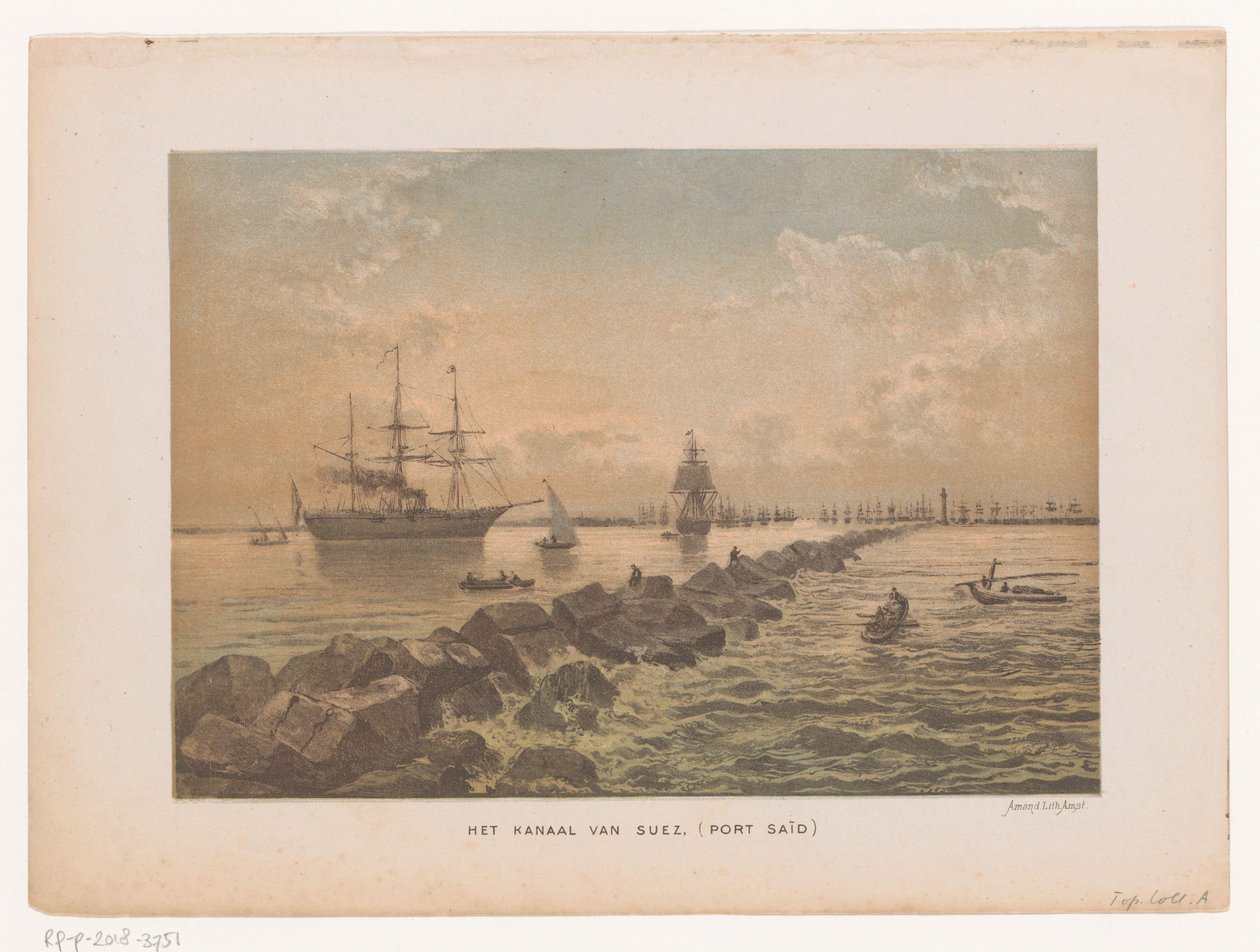 View of the Suez Canal at Port Said by Anonymous