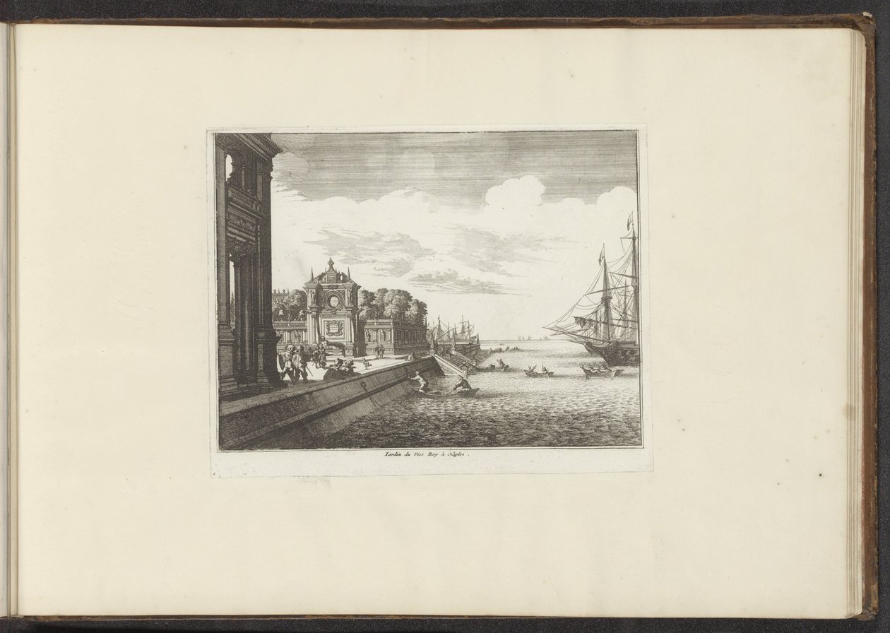 View of Palace Gardens on the Coast of Naples (Palaces and Monuments in Venice, Livorno, Naples, and Rome) by Anonymous