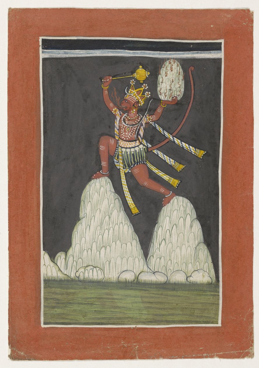Hanuman Jumping on Mountain Tops by Anonymous