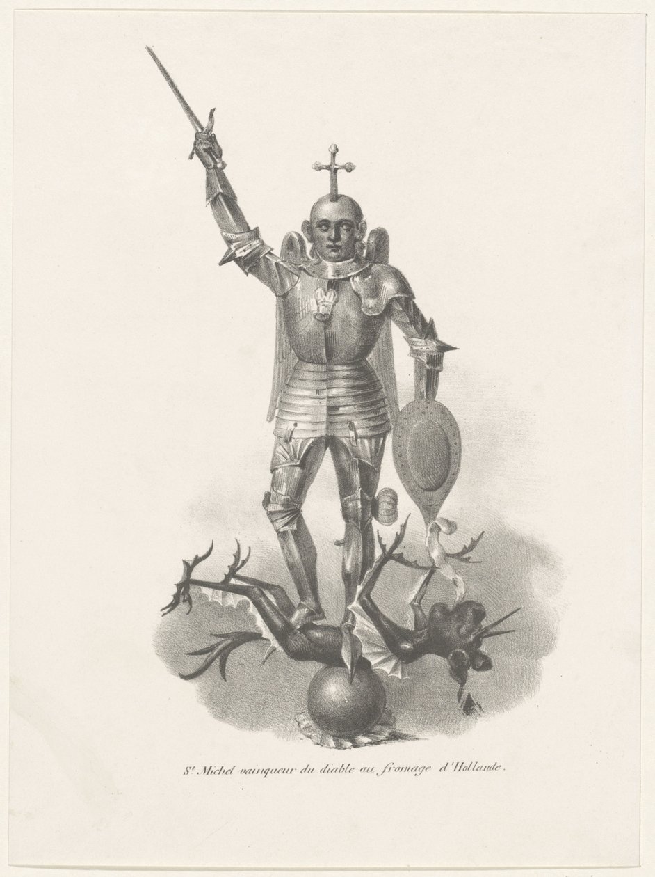 Saint Michael Overcomes the Devil with Dutch Cheese, 1830 by Anonymous