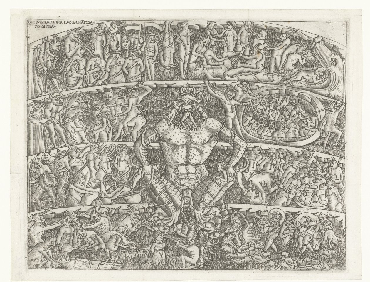 Hell with Satan and Punishment of Sinners by Demons by Anonymous