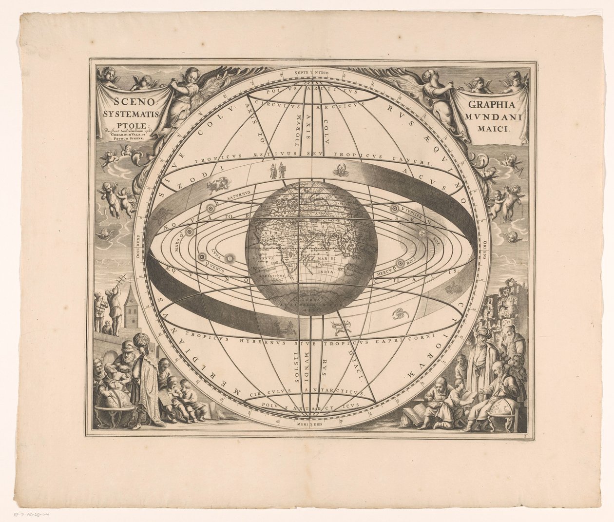 Celestial Map of the Ptolemaic System (Scenographia Systematis Mundani Ptolemaici) by Anonymous