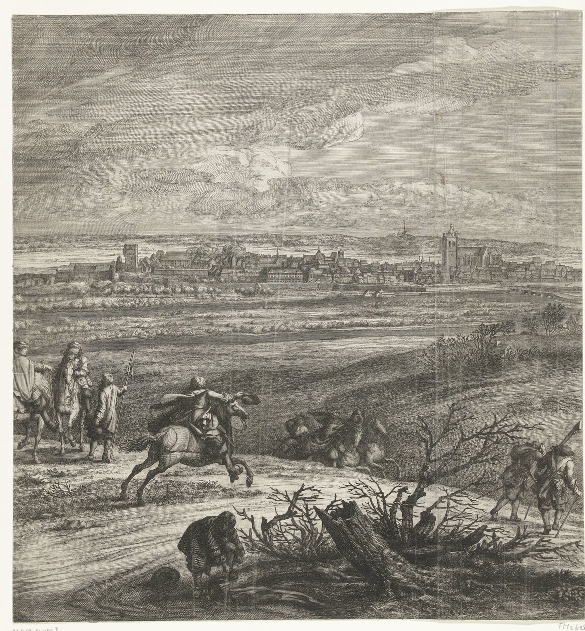 The French Army before Ypres (middle panel), 1678 by Anonymous
