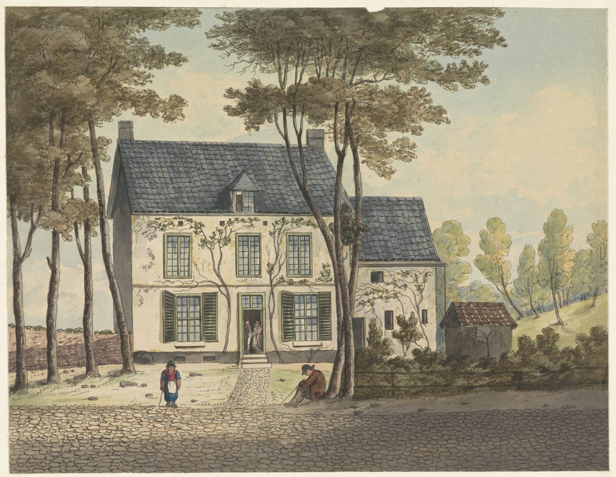 Headquarters of Wellington Seven Plates of Waterloo and Surroundings (series title) by Anonymous